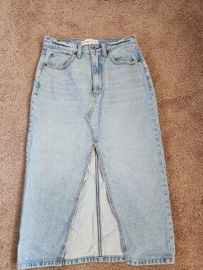 Abercrombie & Fitch Light Blue Denim Skirt